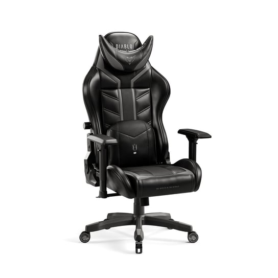 Fotel gamingowy DIABLO X-Ray King Size, czarno-szary, 143x74x68 cm Diablo Chairs