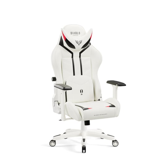 Fotel gamingowy DIABLO X-Ray Normal Size, biało-czarny, 129x69x67 cm Diablo Chairs