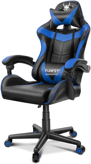 Fotel gamingowy FUNFIT GAME ON RX3 czarno-niebieski FUNFIT