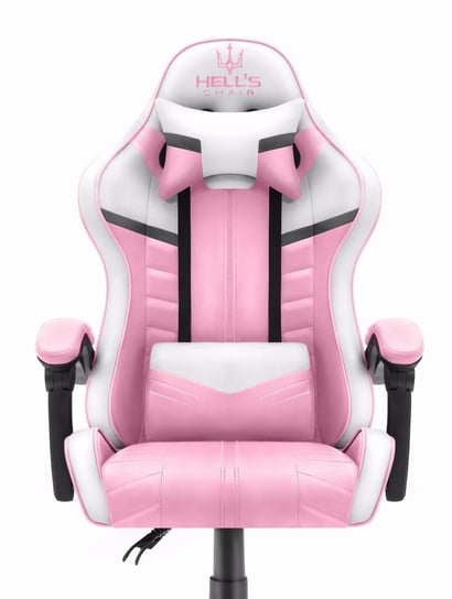 Fotel gamingowy HELL'S CHAIR HC- 1004 Pink- White- Grey Hells