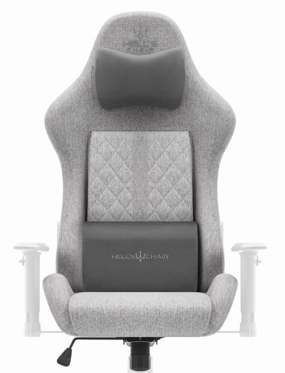 Fotel gamingowy Hell's Chair HC- 1006 Grey Szary Biały Tkanina Hells