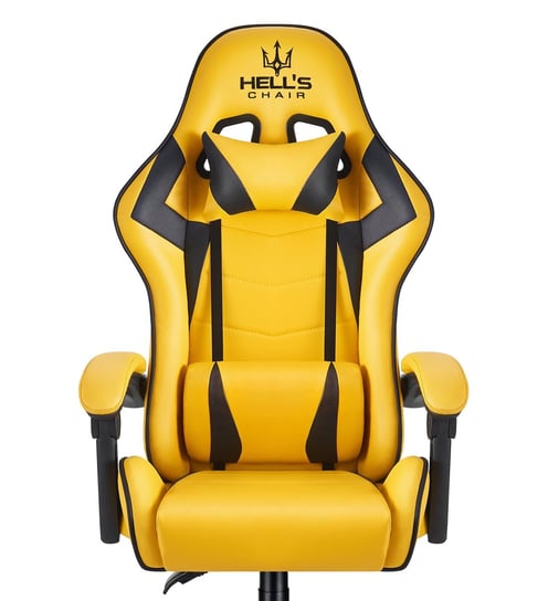 Fotel gamingowy Hell's Chair HC-1007 Yellow Żółty Cyber Hells
