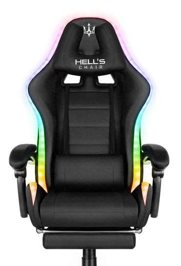 Fotel gamingowy Hell's Chair HC- 1039 LED RGB Podświetlenie TKANINA Hells