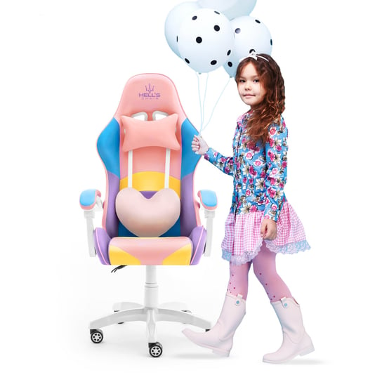 Fotel Gamingowy Hell'S Chair Rainbow Colorful Kids Hells