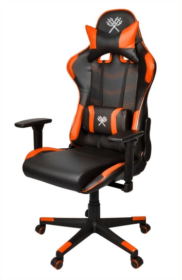 Fotel gamingowy ISO TRADE, LED, czarno-pomarańczowy, 120x68x67 cm Iso Trade