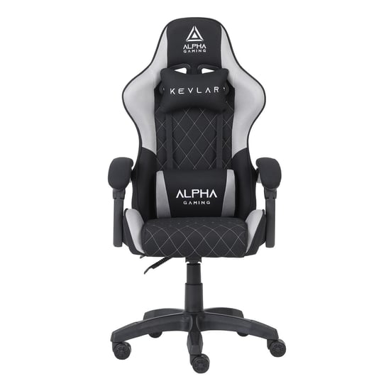 Fotel Gamingowy Krzesło gracza Alpha Gaming KEVLAR Grey Extreme