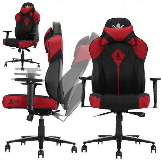 Fotel GAMINGOWY Krzesło Obrotowe KRAKEN FORKIS czerwony czarny Kraken Chairs