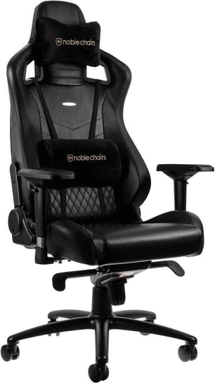 Fotel gamingowy NOBLECHAIRS Epic Real Leather, czarny, 131x84x84 cm Noble Chairs