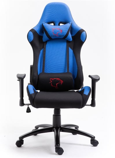 Fotel Gamingowy obrotowy F4G FG38 materiałowy ergonomiczny - Niebieski FABRYKA MEBLI AKORD