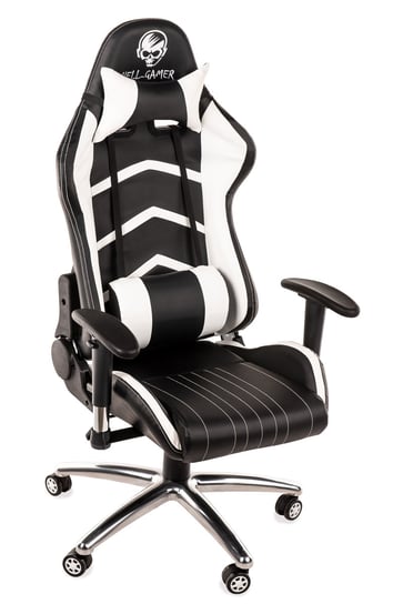 Fotel gamingowy PRESTO C58, czarno-biały, 60x69x135 cm Hell-Gamer