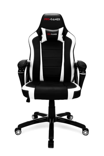 Fotel gamingowy PRO-GAMER Atilla, czarno-biały, 64x73x130 cm PRO-GAMER