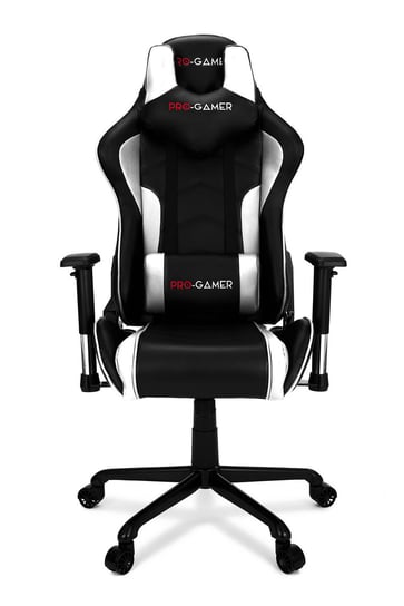 Fotel gamingowy PRO-GAMER Maveric, czarno-biały, 71x75x137 cm PRO-GAMER