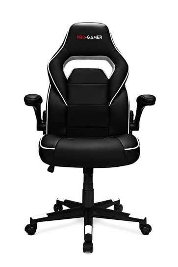 Fotel gamingowy PRO-GAMER Strike, czarno-biały, 63x70x120 cm PRO-GAMER