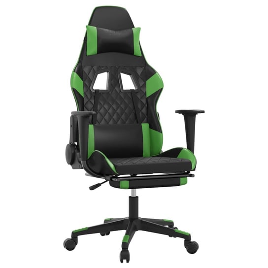 Fotel gamingowy RacerX czarno-zielony 64x60x117-12 Inna marka