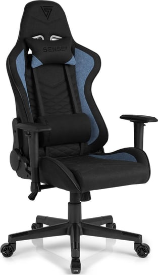 Fotel Gamingowy SENSE7 Spellcaster materiałowy czarno-niebieski SENSE7