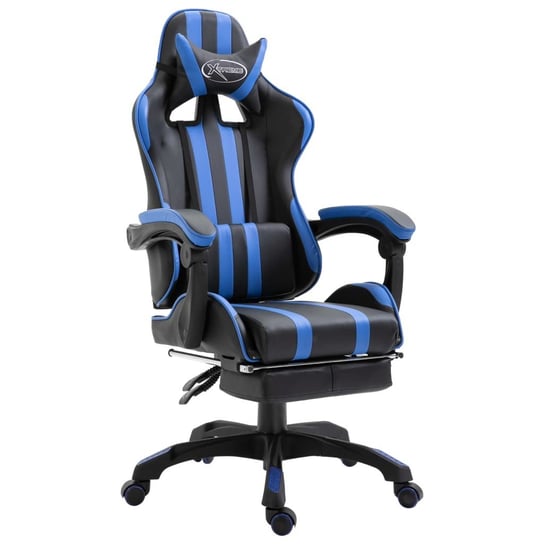 Fotel gamingowy vidaXL, niebieski, 125x68,5x68 cm vidaXL