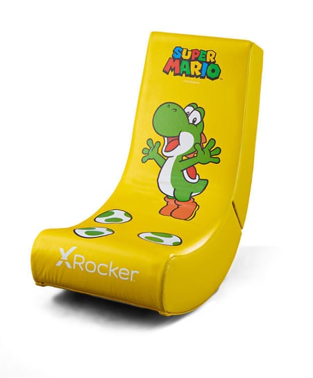 Fotel gamingowy, X Rocker, oficjalnie licencjonowany Nintendo Video Rocker – kolekcja Super Mario ALL-STAR Yoshi 2020095 XRocker