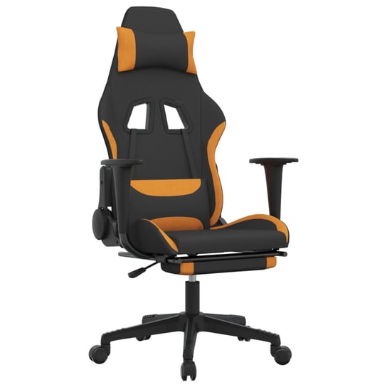 Fotel gamingowy z funkcją masażu, czarno-pomarańcz Inna marka