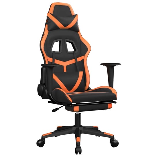 Fotel gamingowy z masażem - czarno-pomarańczowy 67 Inna marka