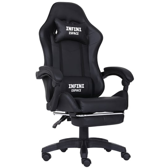 Fotel Gamingowy z podnóżkiem INFINI ESPACE Czarny Extreme