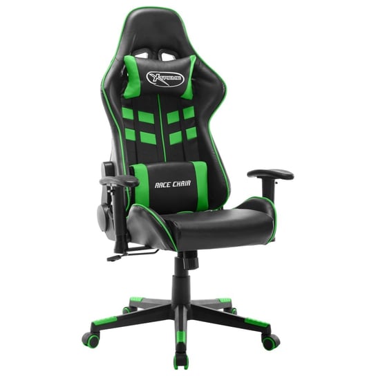 Fotel gamingowy z wysokim oparciem - Czarno-zielon Inna marka