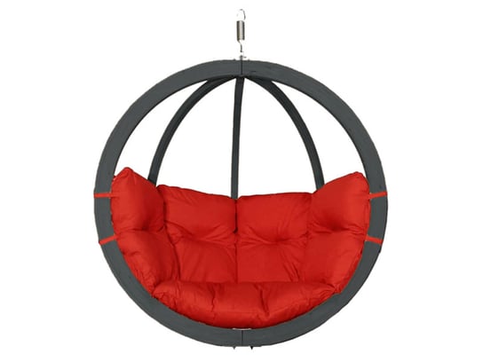 Fotel Hamakowy Drewniany, Czerwony Swing Chair Single (3) Antracyt Koala Hammock