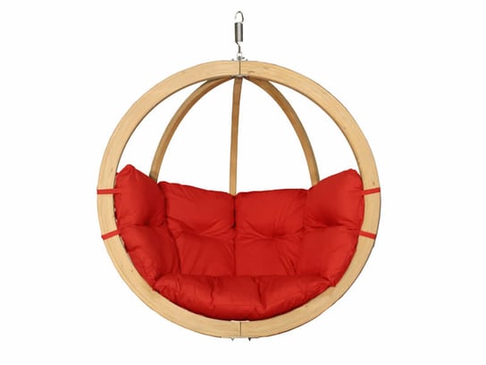 Fotel hamakowy drewniany, Czerwony Swing Chair Single (3) Koala