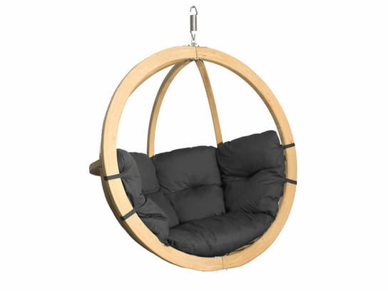 Fotel hamakowy drewniany, grafitowy Swing Chair Single (3) Koala
