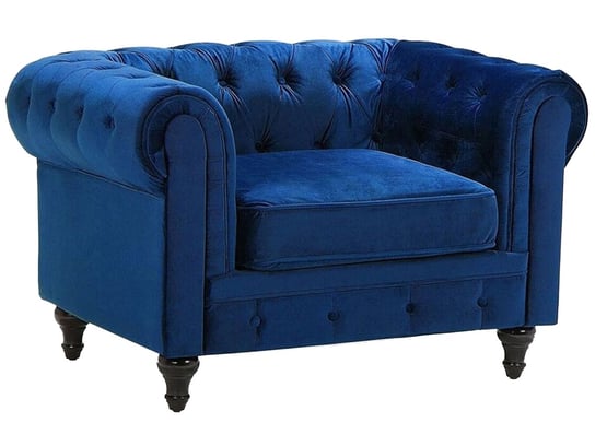 Fotel kobaltowy BELIANI Chesterfield, niebieski, 55x60 cm Beliani