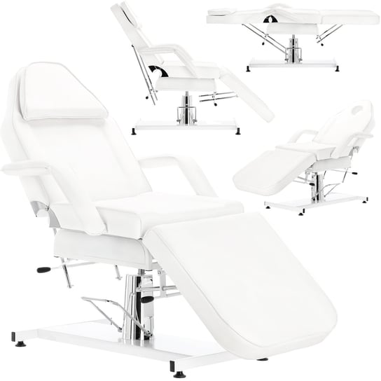 Fotel kosmetyczny hydrauliczny obrotowy spa biały leżanka ENZO