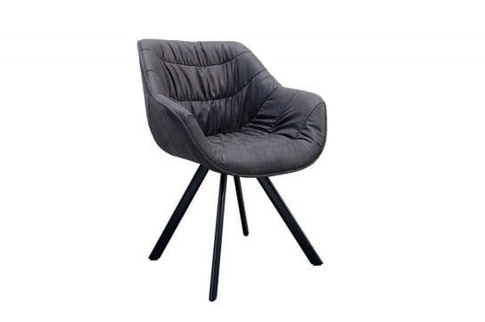 Fotel krzesło Dutch Comfort ciemnoszare aksamit metal (Z37610) INTERIOR