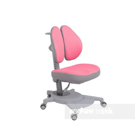 Fotel/krzesło ortopedyczne do biurka RÓŻ regulacja Fun Desk