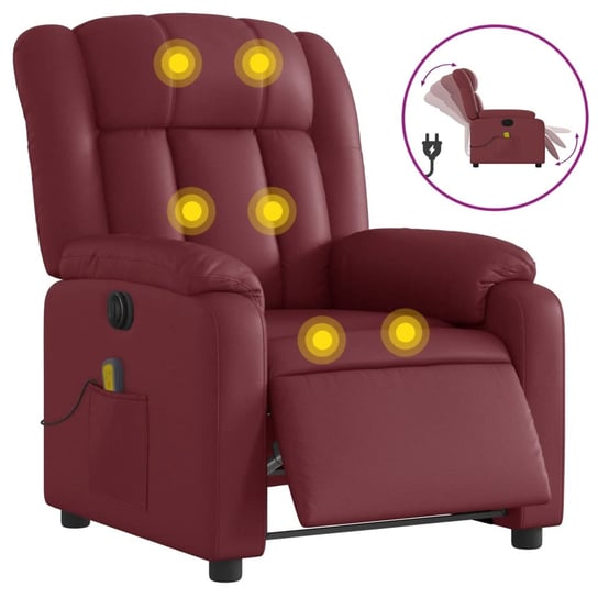 Fotel masujący elektryczny 6-punktowy, 135° odchyl Inna marka