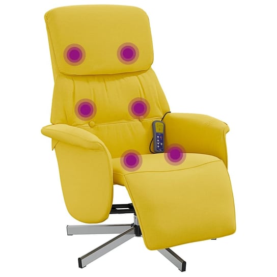Fotel masujący rozkładany 6-punktowy 360° jasnożół Inna marka