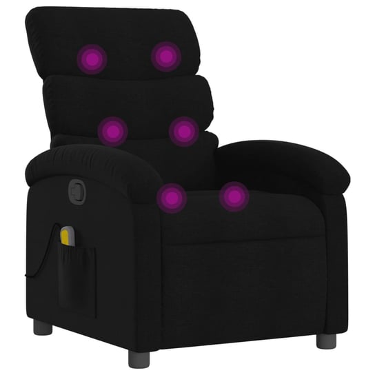 Fotel masujący rozkładany, czarny, 70x92x99,5 cm / AAALOE Inna marka