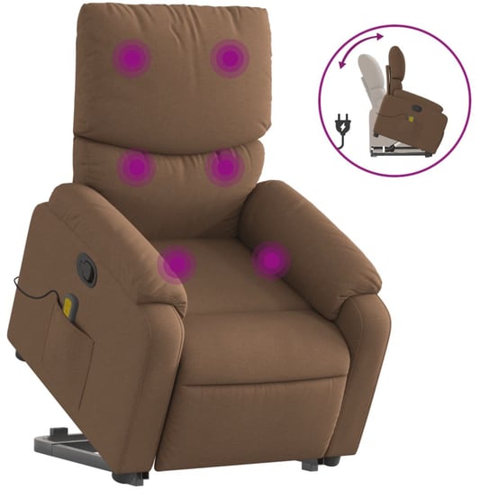 Fotel masujący z funkcją podnoszenia - 75x99x99cm, Inna marka