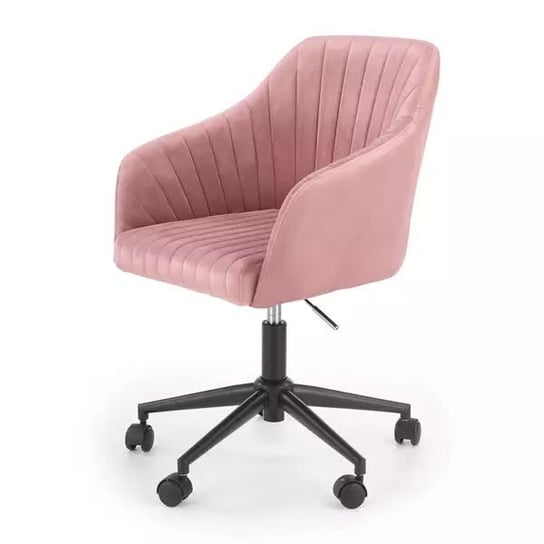 Fotel młodzieżowy Fresco, tkanina velvet różowy Style Furniture