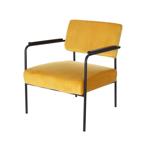 Fotel Muna Velvet mustard, 66 x 65 x 77 cm Dekoria