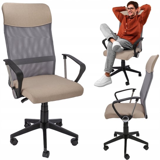 Fotel Obrotowy Biurowy Do Biurka Krzesło Siatka Zoom JUMI