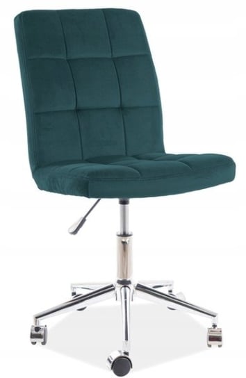 Fotel obrotowy biurowy q-020 velvet zielony Signal