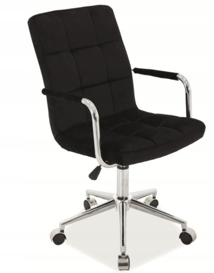 Fotel obrotowy biurowy q-022 velvet czarny krzesło Signal