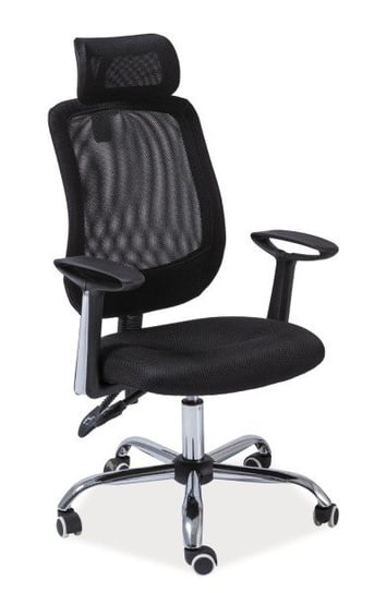 Fotel obrotowy biurowy q-118 czarny krzesło Signal
