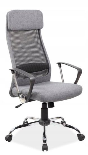 Fotel obrotowy biurowy q-345 szary krzesło Signal