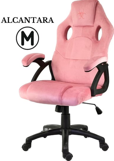 Fotel obrotowy do biurka CARRERA M ALCANTARA PINK Lugano