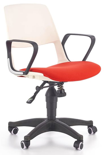 Fotel obrotowy ELIOR Feris, czerwono-biały, 93x60x50 cm Elior