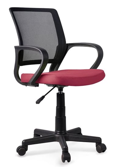 Fotel obrotowy ELIOR Lotos, czarno-różowy, 53x56x93 cm Elior