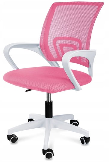 Fotel Obrotowy Ergonomiczny Do Biura Gabinetu VENTO MESH Różowy Mikrosiatka Lugano