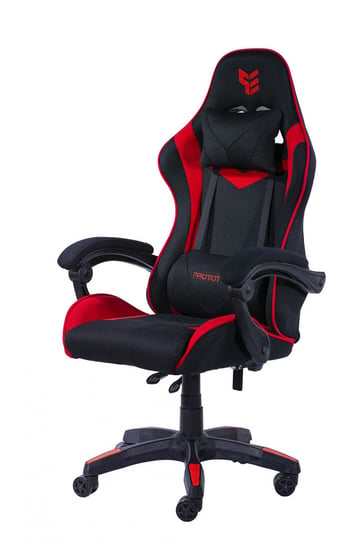 Fotel obrotowy gamingowy HERO RED FABRIC krzesło do biurka Prototype