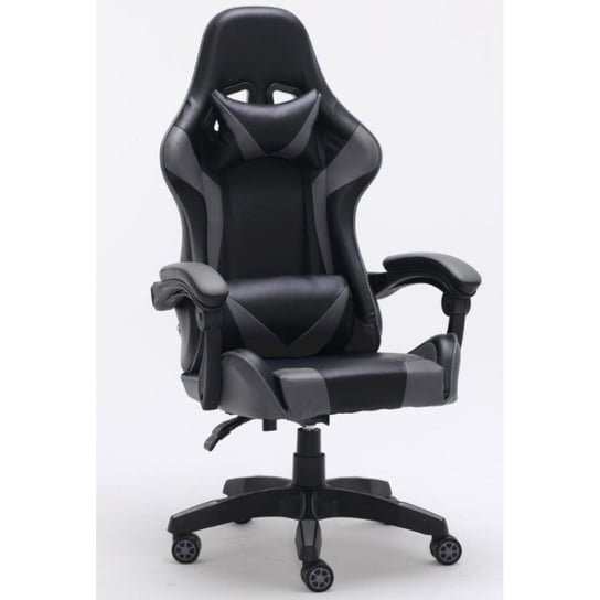 Fotel obrotowy gamingowy krzesło remus szary Topeshop