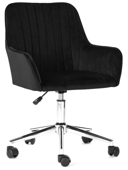 Fotel obrotowy, krzesło biurowe Bler velvet czarny exitodesign